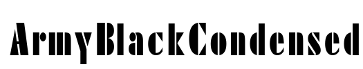 ArmyBlackCondensed Font Image