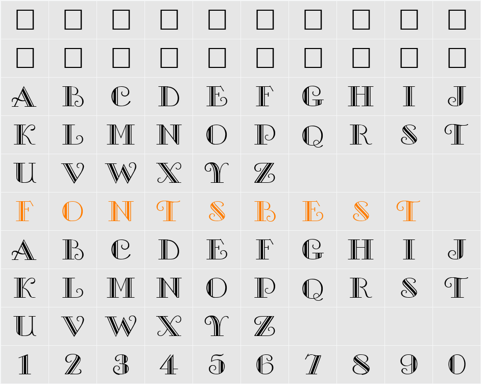 GANESA Character Map