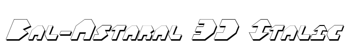 Bal-Astaral 3D Italic Font Image