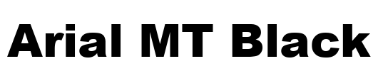 Arial MT Black Font Image