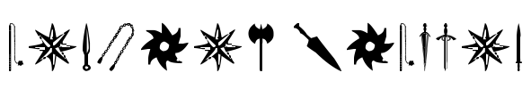 Ancient Weapons Font Image