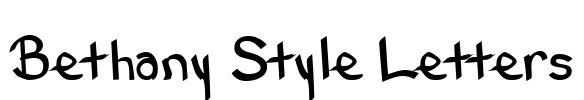 Bethany Style Letters Font Image