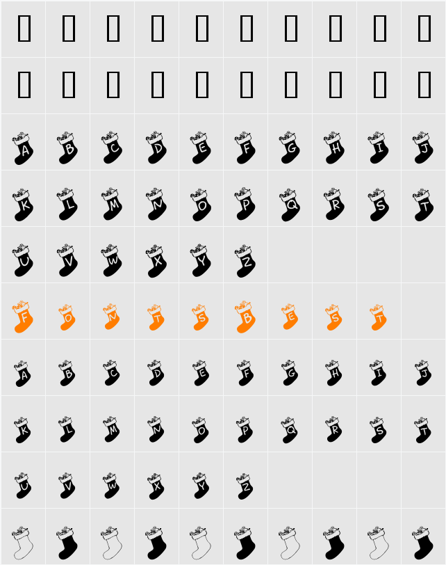 Chausettes de Noel Character Map
