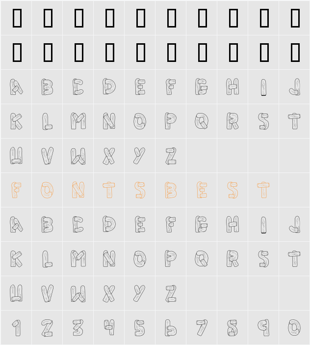 CK Picket Fence Character Map