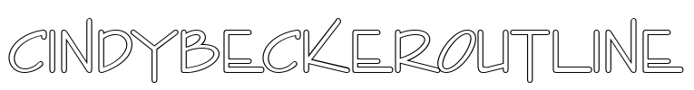 CindyBeckerOutline Font Image