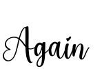 Again Font Image