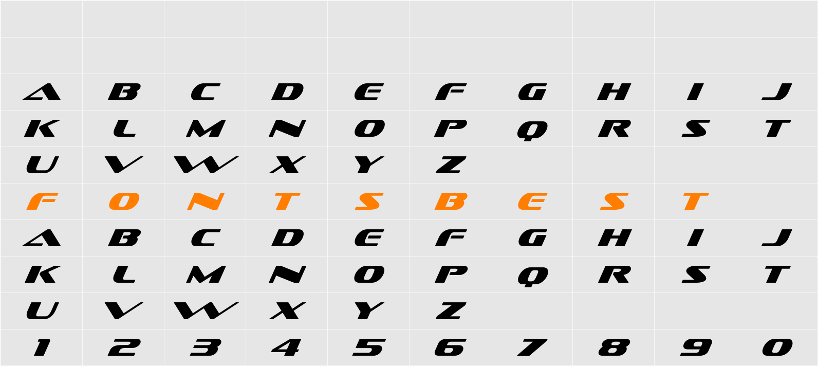DS Sofachrome Character Map