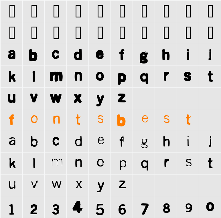 Mello Character Map
