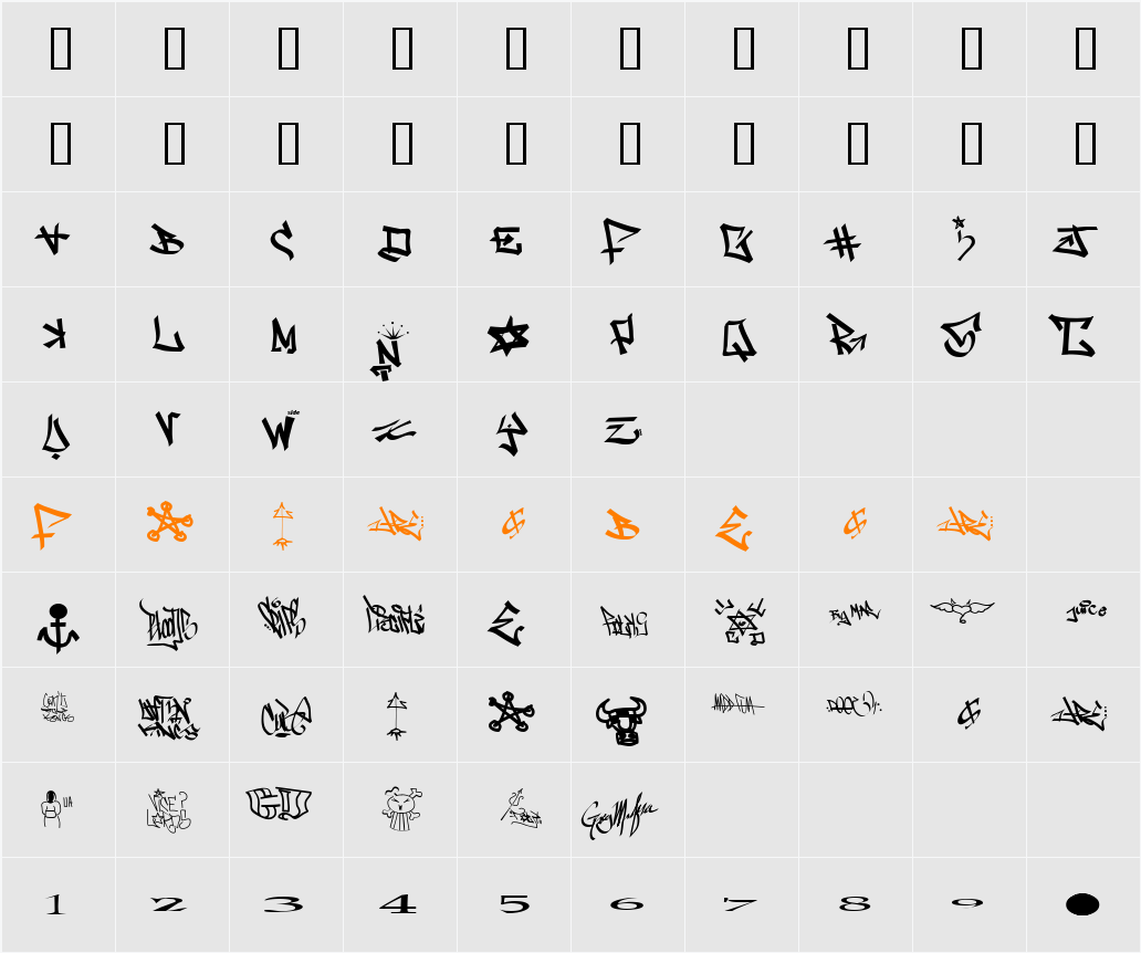 JI-Kolhoz Character Map