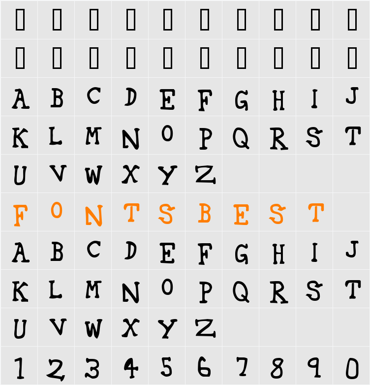 42 Character Map
