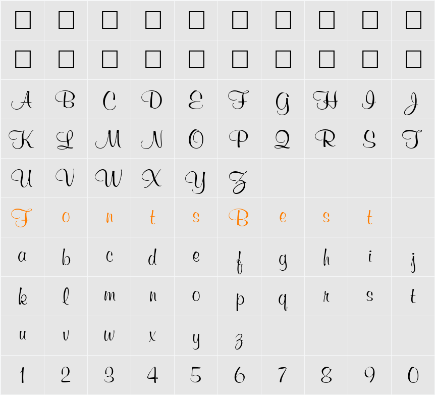 Murray Character Map
