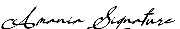 Amania Signature Font Image