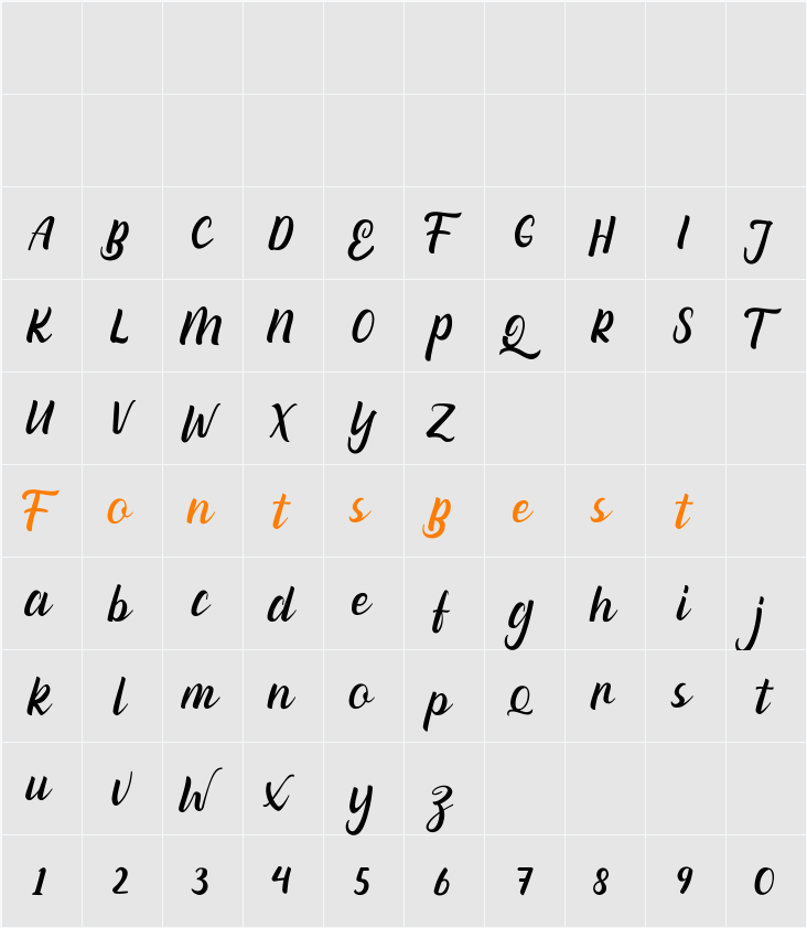 Bangga FREE Character Map