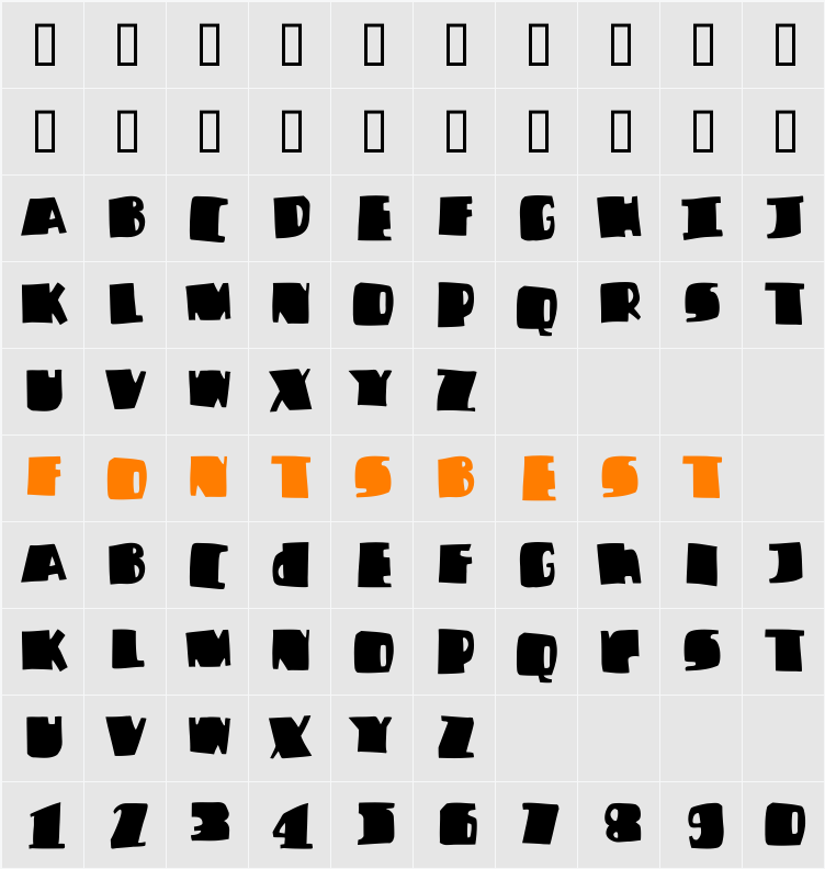 Fizzo Character Map