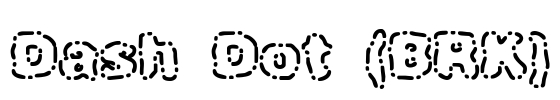 Dash Dot (BRK) Font Image