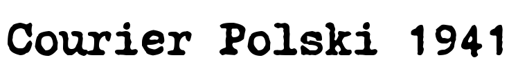 Courier Polski 1941 Font Image