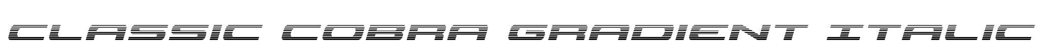 Classic Cobra Gradient Italic Font Image