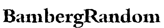 BambergRandom Font Image