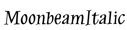 MoonbeamItalic Font Image