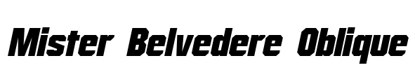 Mister Belvedere Oblique Font Image