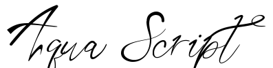 Aqua Script Font Image