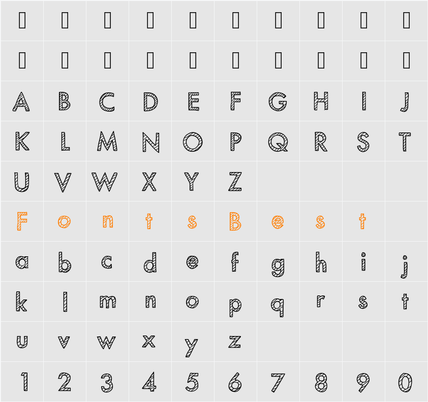 MixStriped Character Map