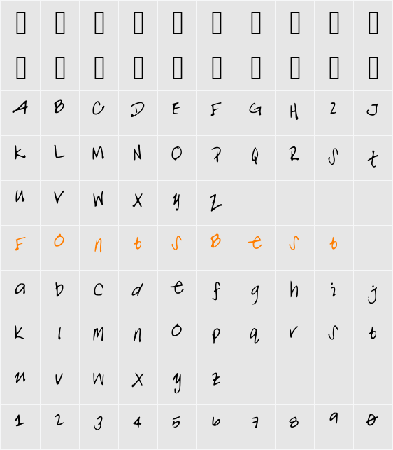 NOALANI Character Map