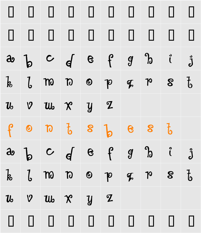 Floozy Character Map