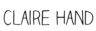 Claire Hand Font Image