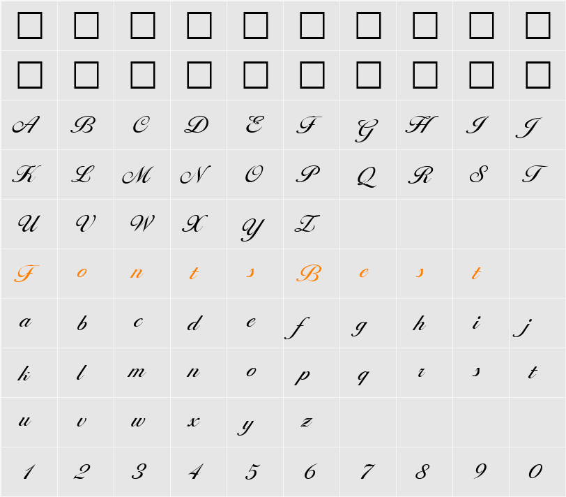 Ballantines-Serial DB Character Map