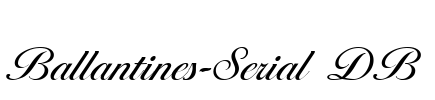 Ballantines-Serial DB Font Image