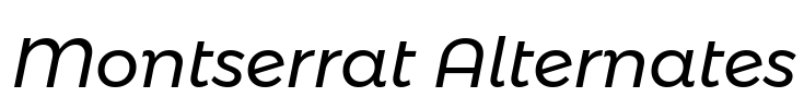 Montserrat Alternates Font Image