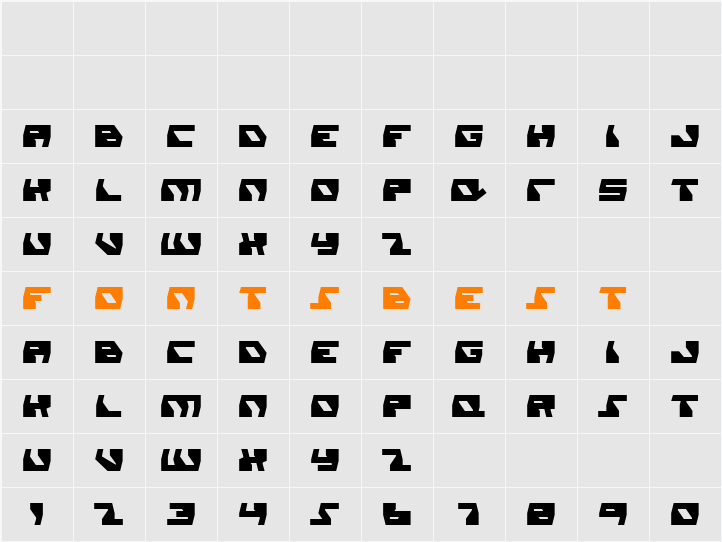 Daedalus Condensed Character Map