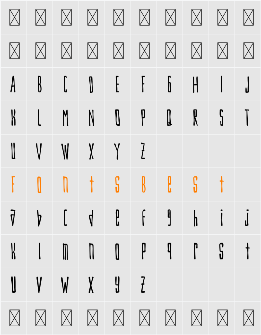 BlackOut-Demo Character Map