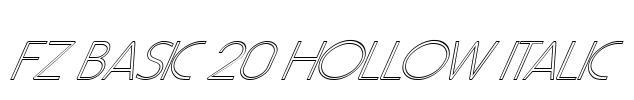 FZ BASIC 20 HOLLOW ITALIC