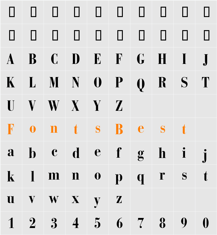 BabylonDB Character Map
