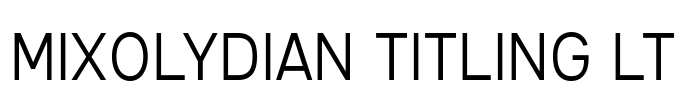 Mixolydian Titling Lt Font Image