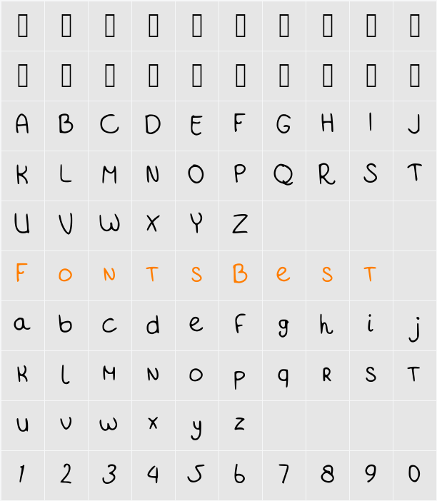 FontBitch Character Map