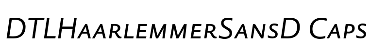 DTLHaarlemmerSansD Caps Font Image