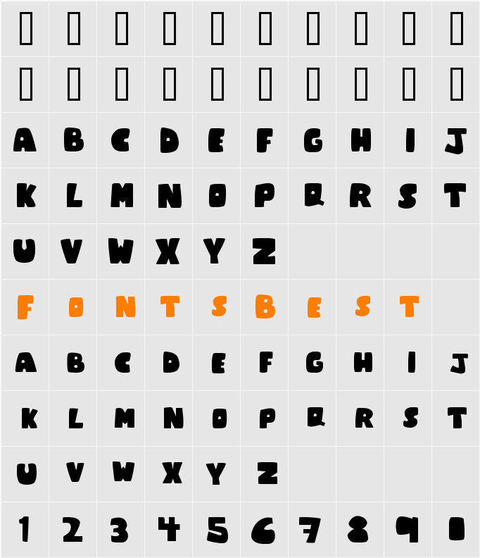 Chum-chum Character Map