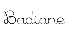 Badiane Font Image