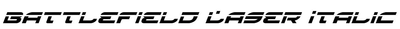 Battlefield Laser Italic Font Image