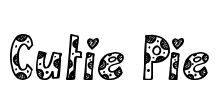 Cutie Pie Font Image