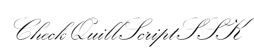 CheckQuillScriptSSK Font Image