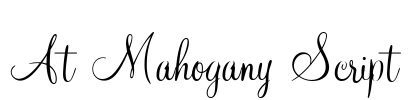 At Mahogany Script Font Image