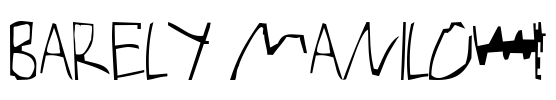 Barely Manilow Font Image