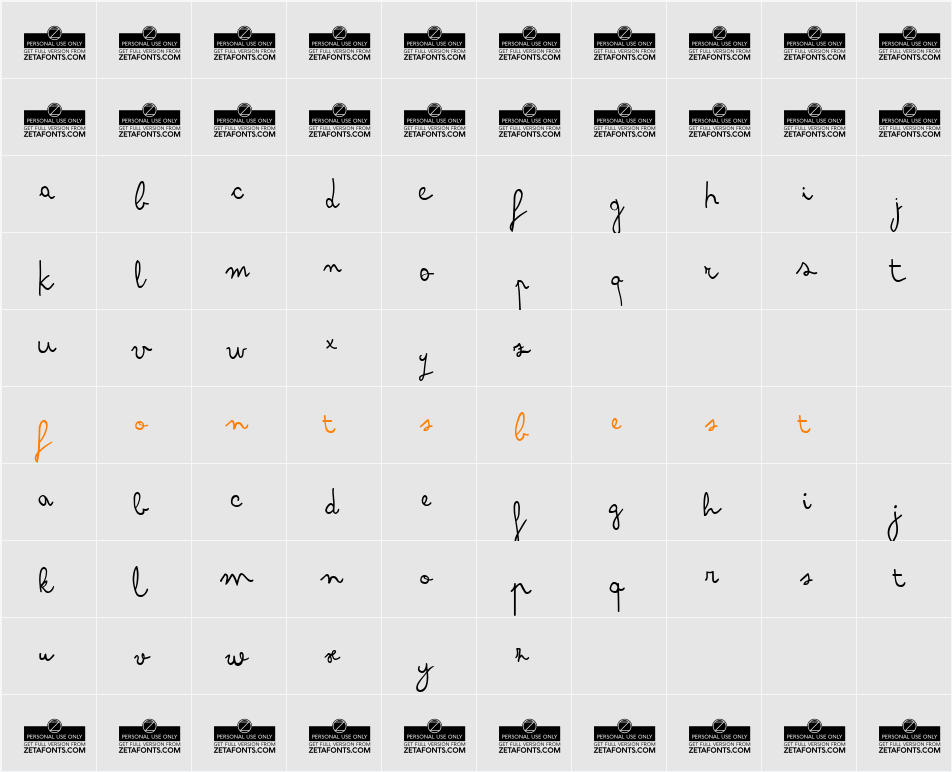 Arsenale White Character Map
