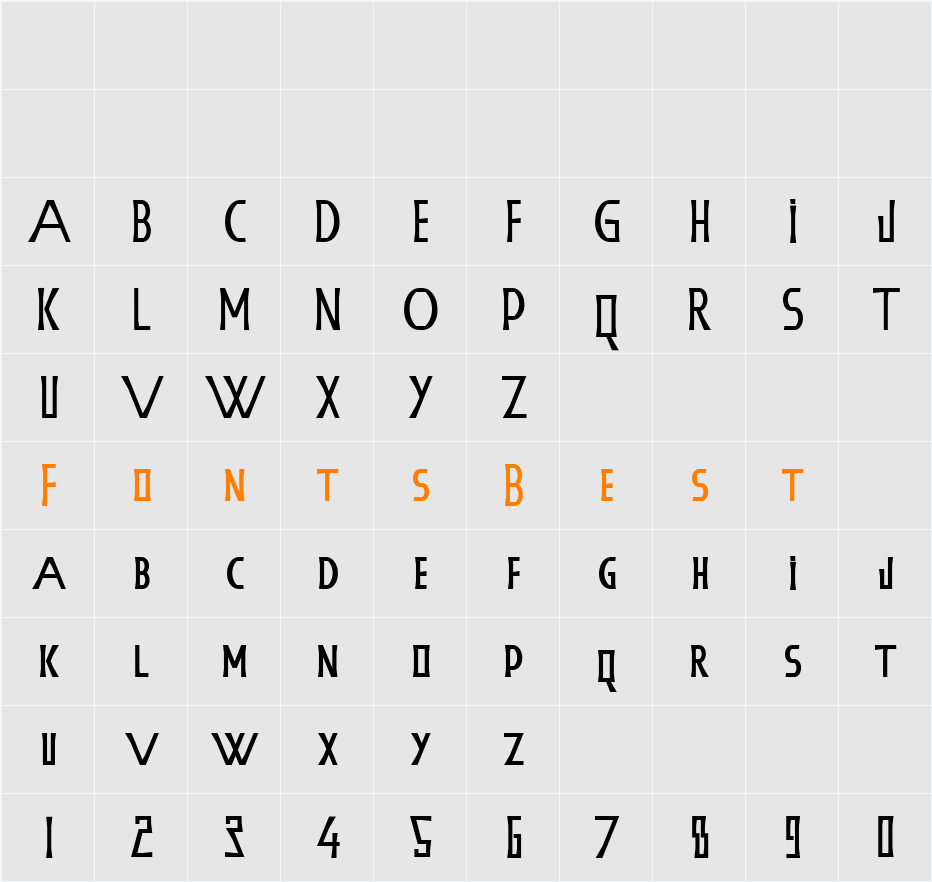 BackOutWeb Character Map
