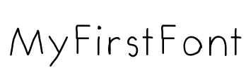 MyFirstFont Font Image