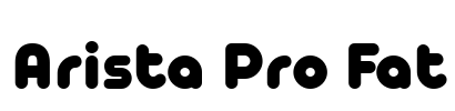 Arista Pro Fat Font Image